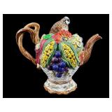 1990S FITZ AND FLOYD AUTUMN BOUNTY TEAPOT