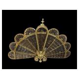 BRASS EAGLE FAN FIREPLACE SCREEN