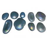 SET OF 9 GLOBAL VIEW IRIDESCENT WALL HANGING ROCKS