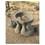 CONCRETE CAT PLANT STAND