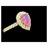 18K RARE UNHEATED KASHMIR PINK SAPPHIRE &