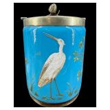 ANTIQUE ART NOUVEAU HAND PAINTED BRISTOL GLASS