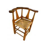 ANTIQUE CARVED ITALIAN CORNER CHAIR
