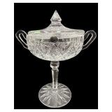 TYRONE CRYSTAL COMPOTE WITH LID
