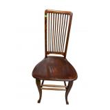 SMALL SOLID MAHOGANY SIDE CHAIR