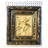 ANTIQUE SHADOWBOX BIRD PRINT