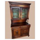 WALNUT 2 PC COURT CUPBOARD