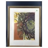 MID CENTURY LYNN HOMMER ABSTRACT LITHOGRAPH, 8/9