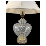LARGE CUT GLASS TABLE LAMP