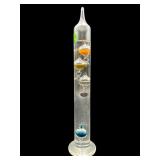 GLASS GALILEO THERMOMETER