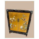 ORIENTAL PAINT DECORATED 2 DOOR CABINET