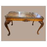 QUEEN ANNE BURLED WALNUT COCKTAIL TABLE