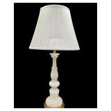 ANTIQUE ITALY CARVED MARBLE TALL 2 BULB TABLE LAMP