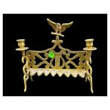 ORNATE BRASS MENORAH