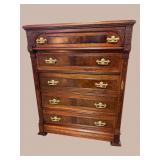 WALNUT VICTORIAN LOCK SIDE CHEST