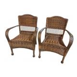 2 OUTDOOR WICKER CHAIRS
