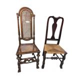 2 EARLY ANTIQUE CHAIRS