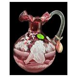 FENTON CRANBERRY MARY GREGORY LARGE CRUET ARTIST