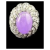 DESIGNER PAJ STERLING SILVER JADE RING;