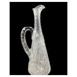 ANTIQUE CUT CRYSTAL TALL EWER