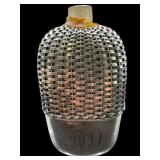 ANTIQUE GORHAM STERLING OVER GLASS FLASK