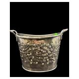 RETICULATED GRAPE AND LEAF SILVERPLATE BASKET