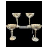 4 PIECE WEIGHTED STERLING SILVER GOBLET LOT