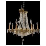 BRASS AND CRYSTAL 13 Light CHANDELIER