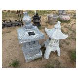 2 FIBERGLASS BAGOTA SOLAR POWERED LIGHTS