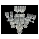 SET OF 18 DANSK DESIGNS FRANCE CRYSTAL STEMWARE