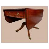 ENGLISH MAHOGANY ANTIQUE DROP LEAF TABLE