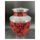 URN NEVER USED ROSE DESIGN