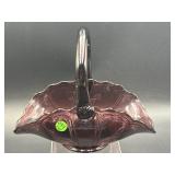 IMPERIAL GLASS AMETHYST GLASS BASKET