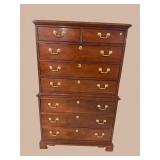 THOMASVILLE SOLID MAHOGANY CHEST ON CHEST