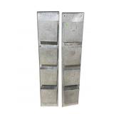 2 GALVANIZED HANGING LETTER BOXES