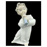 LLADRO ANGEL WITH FLUTE PORCELAIN FIGURINE