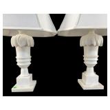 2 MARBLE ANTIQUE TABLE LAMPS