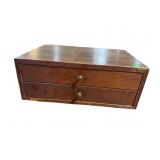 OAK 2 DRAWER FILE BOX