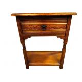 OAK CARVED CONSOLE TABLE