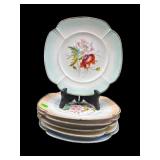 LOT OF 6 AUSTRIA HAND PAINTED PORCELAIN PLATES