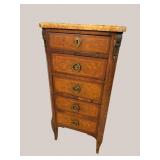 19TH CENT. FRENCH MARBLE TOP LINGERIE CHEST