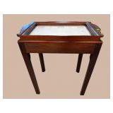 HOWERTON SOLID MAHOGANY PEGGED TRAY ON STAND
