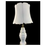 LARGE 2 LIGHT PORCELAIN TABLE LAMP