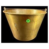 ANTIQUE SIGNED BRASS JELLY BUCKET