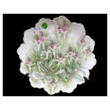 HAND PAINTED R C BAVARIA FLORAL PORCELAIN PLATE