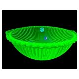 HALL GREEN DEPRESSION URANIUM 2 HANDLE BOWL