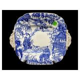 ROYAL CROWN DERBY BLUE MIKADO SQUARE CAKE PLATTER