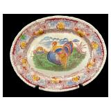 LARGE STAFFORDSHIRE ENGLAND PORCELAIN TURKEY