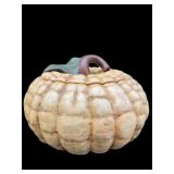 LARGE CERAMIC PUMPKIN WITH LID