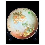 ANTIQUE SEVRES BAVARIA HAND PAINTED FLORAL CHARGER
